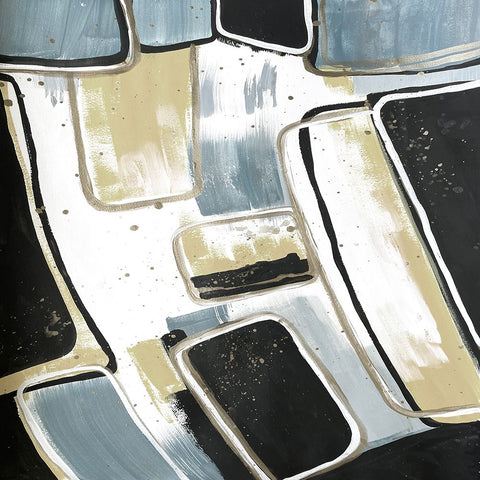 Absentminded Emotion 4 Black Modern Wood Framed Art Print by Charest, Doris