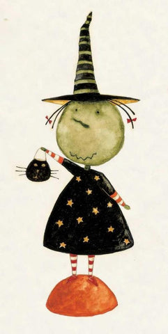 Trick Girl Black Ornate Wood Framed Art Print with Double Matting by DiPaolo, Dan