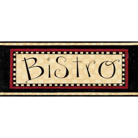 Bistro Black Modern Wood Framed Art Print with Double Matting by DiPaolo, Dan