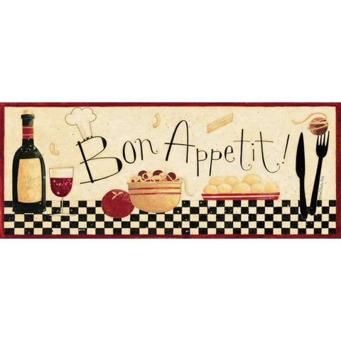 Bon Appetit White Modern Wood Framed Art Print by DiPaolo, Dan