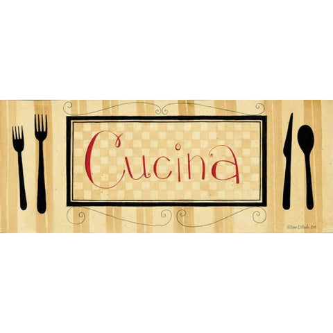 Cucina Black Modern Wood Framed Art Print by DiPaolo, Dan