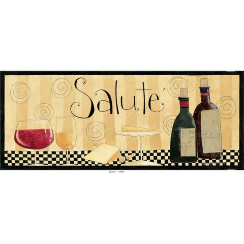 Salute Black Modern Wood Framed Art Print with Double Matting by DiPaolo, Dan