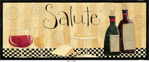 Salute Black Ornate Wood Framed Art Print with Double Matting by DiPaolo, Dan