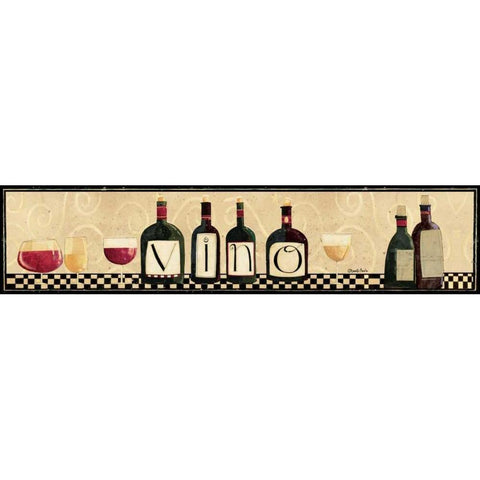 Vino Black Modern Wood Framed Art Print by DiPaolo, Dan