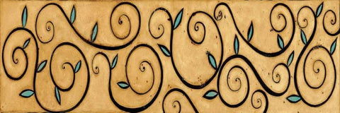 Swirl Border Black Ornate Wood Framed Art Print with Double Matting by DiPaolo, Dan