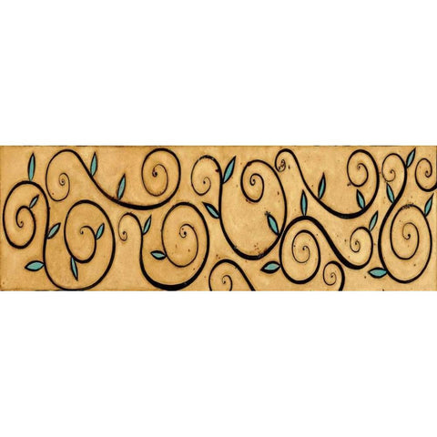 Swirl Border White Modern Wood Framed Art Print by DiPaolo, Dan
