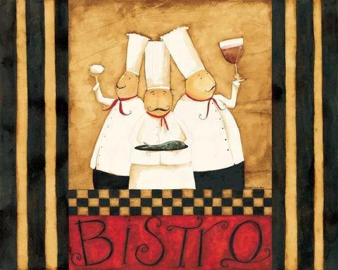 Bistro Boys White Modern Wood Framed Art Print with Double Matting by DiPaolo, Dan