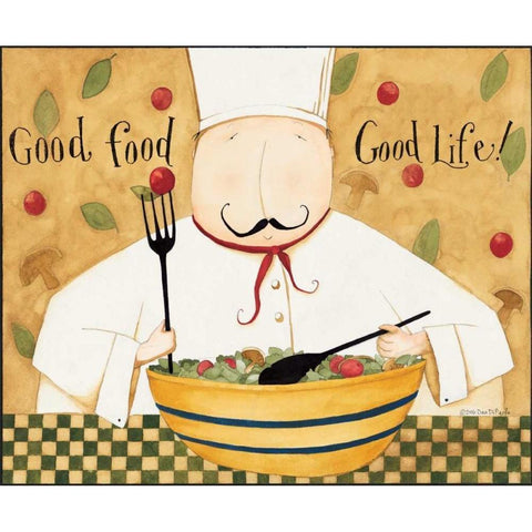 Good Food White Modern Wood Framed Art Print by DiPaolo, Dan