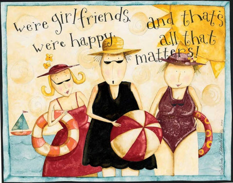 Friend White Modern Wood Framed Art Print with Double Matting by DiPaolo, Dan