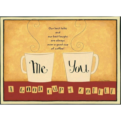 You And Me Gold Ornate Wood Framed Art Print with Double Matting by DiPaolo, Dan