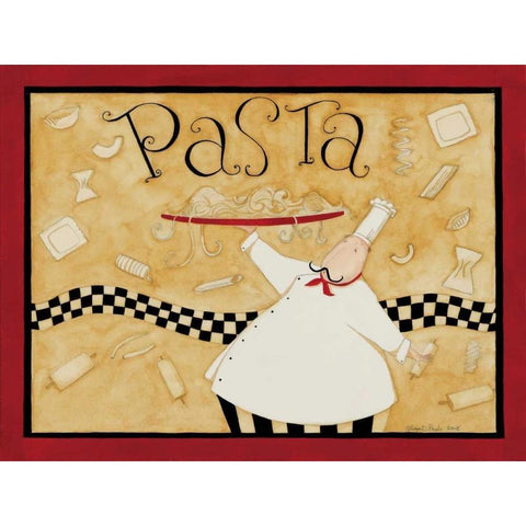 Pasta Black Modern Wood Framed Art Print with Double Matting by DiPaolo, Dan