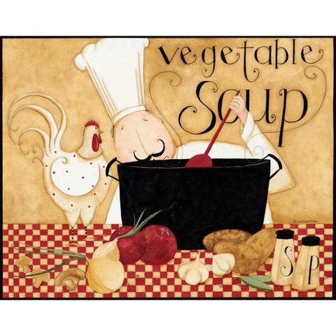 Soup White Modern Wood Framed Art Print by DiPaolo, Dan