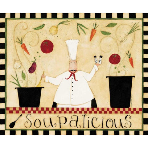 Soupalicious Gold Ornate Wood Framed Art Print with Double Matting by DiPaolo, Dan