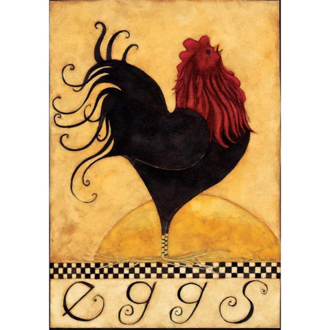 Eggs Black Modern Wood Framed Art Print with Double Matting by DiPaolo, Dan