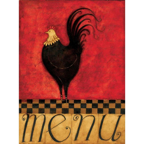 Menu Black Modern Wood Framed Art Print with Double Matting by DiPaolo, Dan