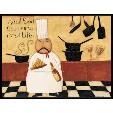 Served Up Gold Ornate Wood Framed Art Print with Double Matting by DiPaolo, Dan