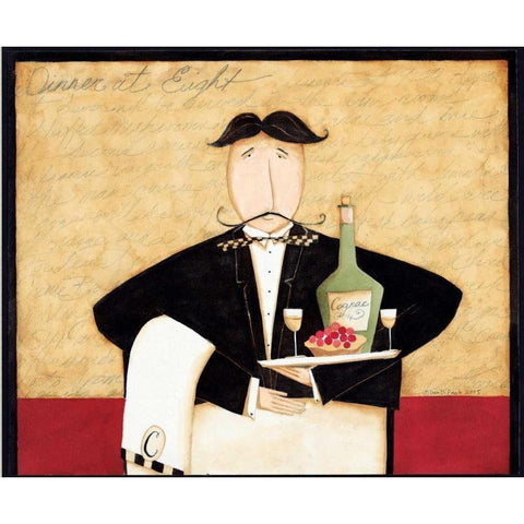 Dinner Time White Modern Wood Framed Art Print by DiPaolo, Dan