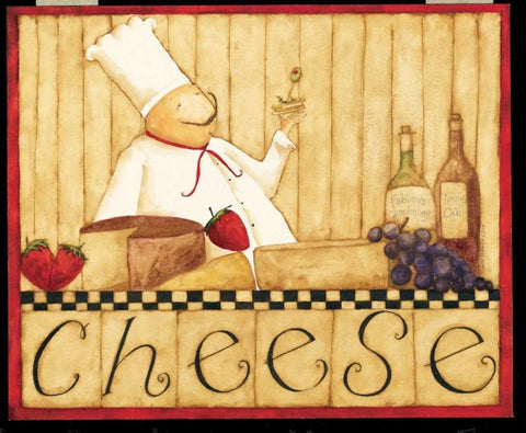 Cheese Black Ornate Wood Framed Art Print with Double Matting by DiPaolo, Dan