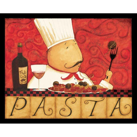 Old Chef Black Modern Wood Framed Art Print by DiPaolo, Dan