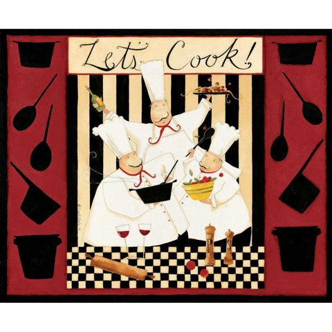 Cook Together White Modern Wood Framed Art Print by DiPaolo, Dan