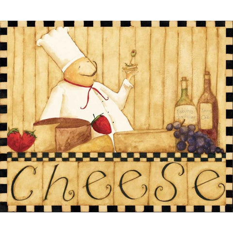 Wine And Cheese Black Modern Wood Framed Art Print with Double Matting by DiPaolo, Dan