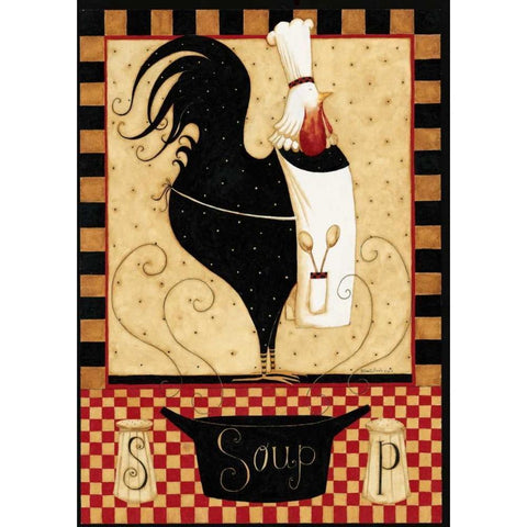 Chicken Soup Black Modern Wood Framed Art Print by DiPaolo, Dan