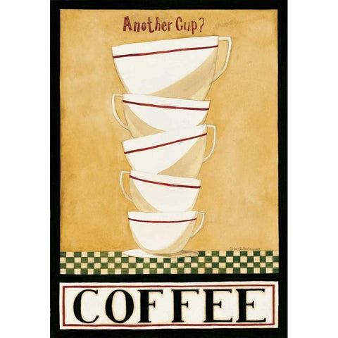 Another Cup Black Modern Wood Framed Art Print with Double Matting by DiPaolo, Dan