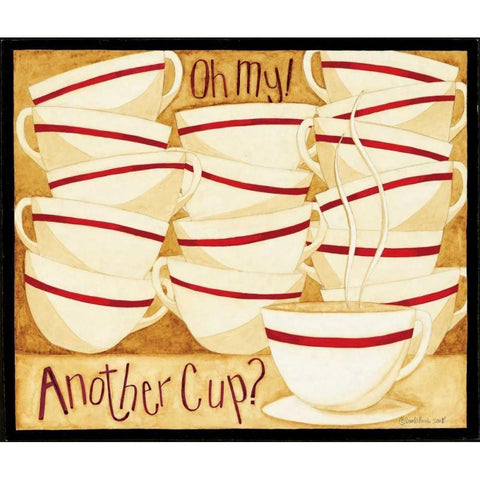 Another Cup White Modern Wood Framed Art Print by DiPaolo, Dan