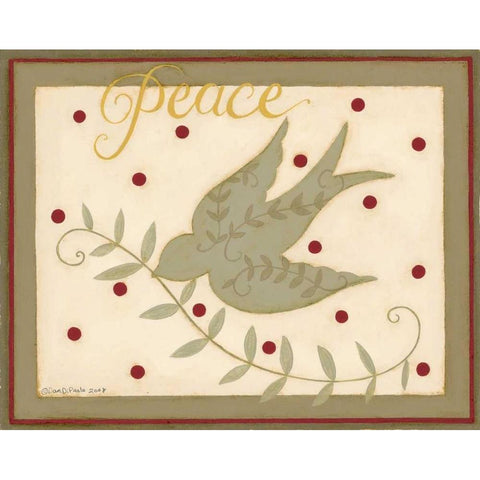 Dove Gold Ornate Wood Framed Art Print with Double Matting by DiPaolo, Dan