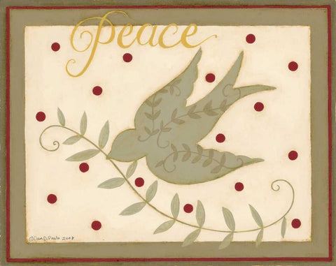 Dove Black Ornate Wood Framed Art Print with Double Matting by DiPaolo, Dan