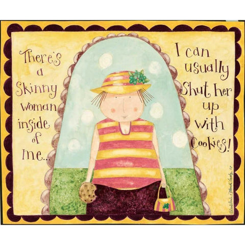 Cookie Power Gold Ornate Wood Framed Art Print with Double Matting by DiPaolo, Dan