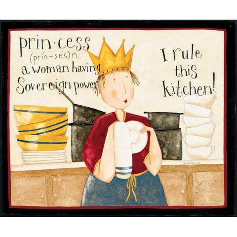 Princess White Modern Wood Framed Art Print by DiPaolo, Dan