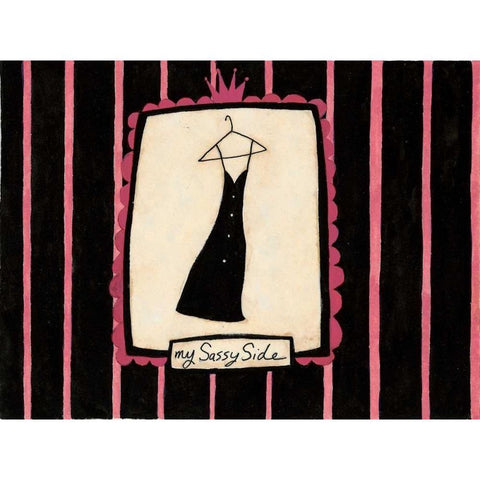 Skinny Dress Black Modern Wood Framed Art Print with Double Matting by DiPaolo, Dan