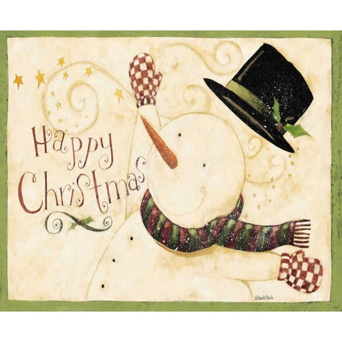 Happy Christmas White Modern Wood Framed Art Print by DiPaolo, Dan