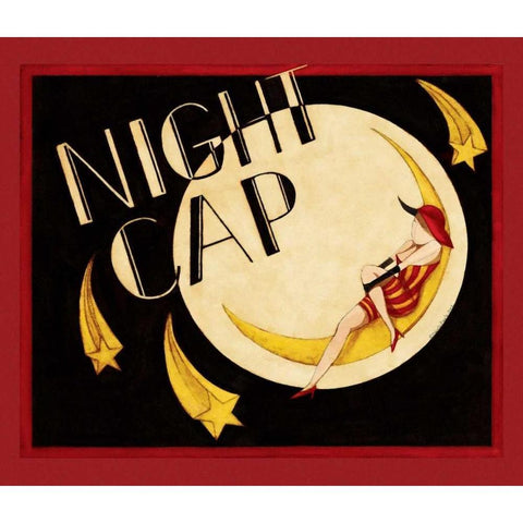 Night Cap Black Modern Wood Framed Art Print with Double Matting by DiPaolo, Dan