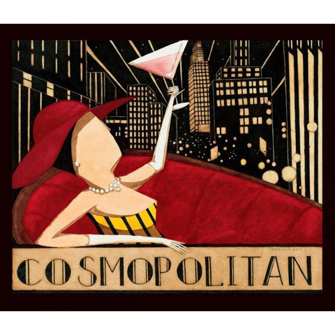 Cosmopolitian Gold Ornate Wood Framed Art Print with Double Matting by DiPaolo, Dan