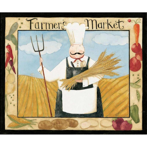 Market White Modern Wood Framed Art Print by DiPaolo, Dan