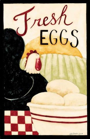 Fresh Eggs White Modern Wood Framed Art Print with Double Matting by DiPaolo, Dan
