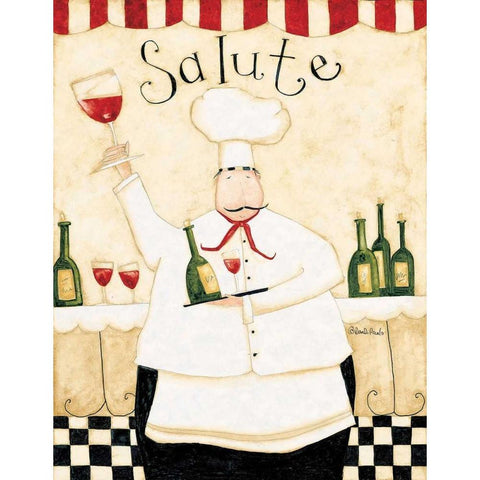 Salute Wine White Modern Wood Framed Art Print by DiPaolo, Dan