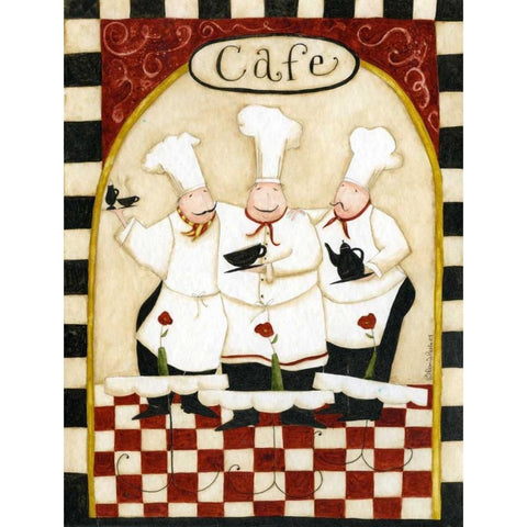 Cafe White Modern Wood Framed Art Print by DiPaolo, Dan