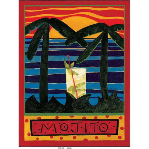 Mojito Black Modern Wood Framed Art Print with Double Matting by DiPaolo, Dan