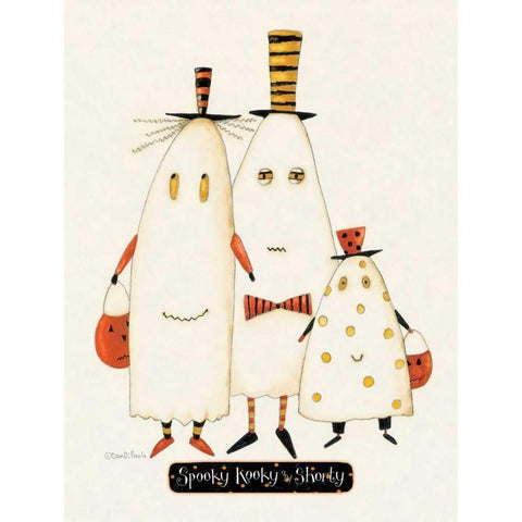 Ghost Family White Modern Wood Framed Art Print by DiPaolo, Dan