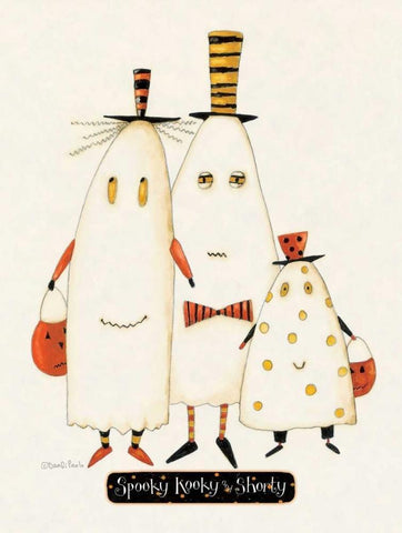 Ghost Family Black Ornate Wood Framed Art Print with Double Matting by DiPaolo, Dan