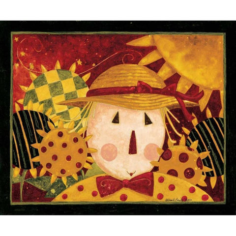 Scarecrow Black Modern Wood Framed Art Print with Double Matting by DiPaolo, Dan