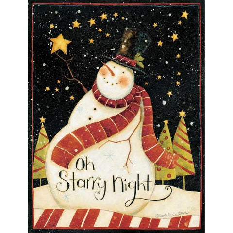 Starry Night White Modern Wood Framed Art Print by DiPaolo, Dan