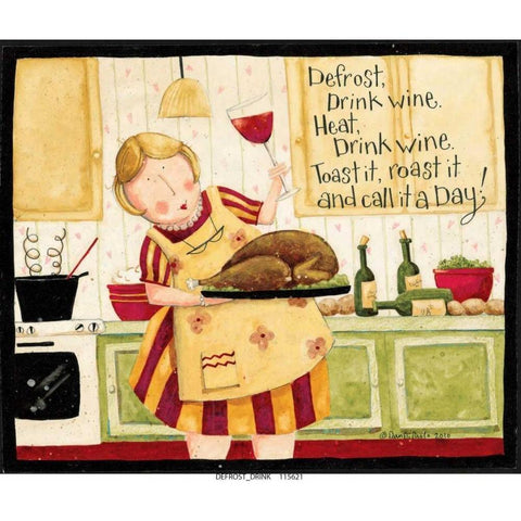 Drink Black Modern Wood Framed Art Print with Double Matting by DiPaolo, Dan