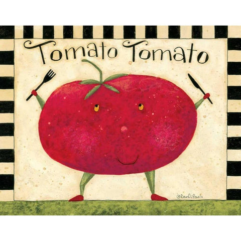 Tomato White Modern Wood Framed Art Print by DiPaolo, Dan