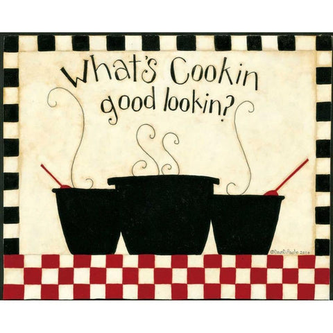 Whats Cooking White Modern Wood Framed Art Print by DiPaolo, Dan