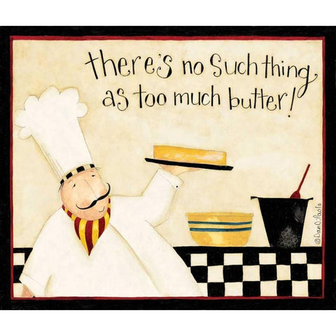 Too Much Butter White Modern Wood Framed Art Print by DiPaolo, Dan