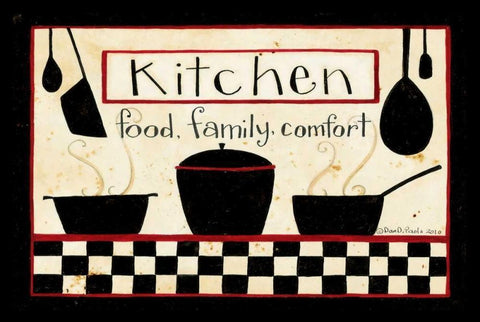 Kitchen Black Ornate Wood Framed Art Print with Double Matting by DiPaolo, Dan